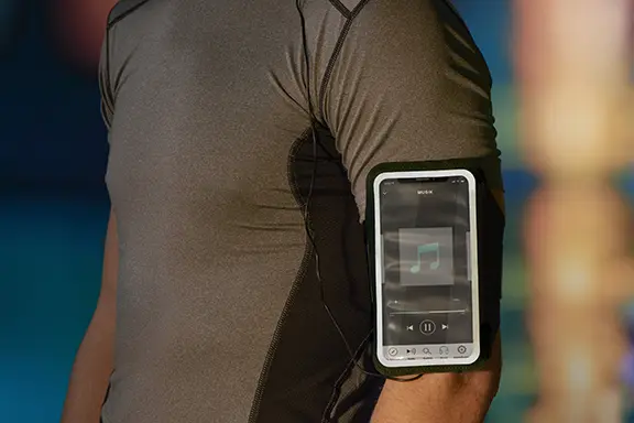 Sports wristband in use