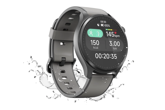 The robust sports and lifestyle watch is resistant to water splashes