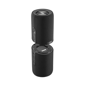 The Bluetooth speaker is divided into two parts.