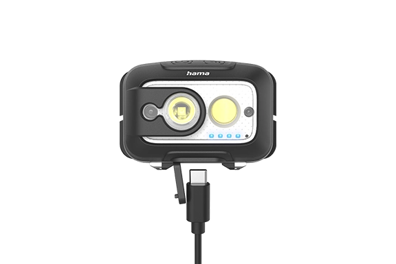 Rechargeable LED headlamp with USB-C cable