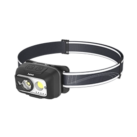 Hama "HL500-C" LED Head Torch, with Rechargeable Battery, Head Torch for Jogging