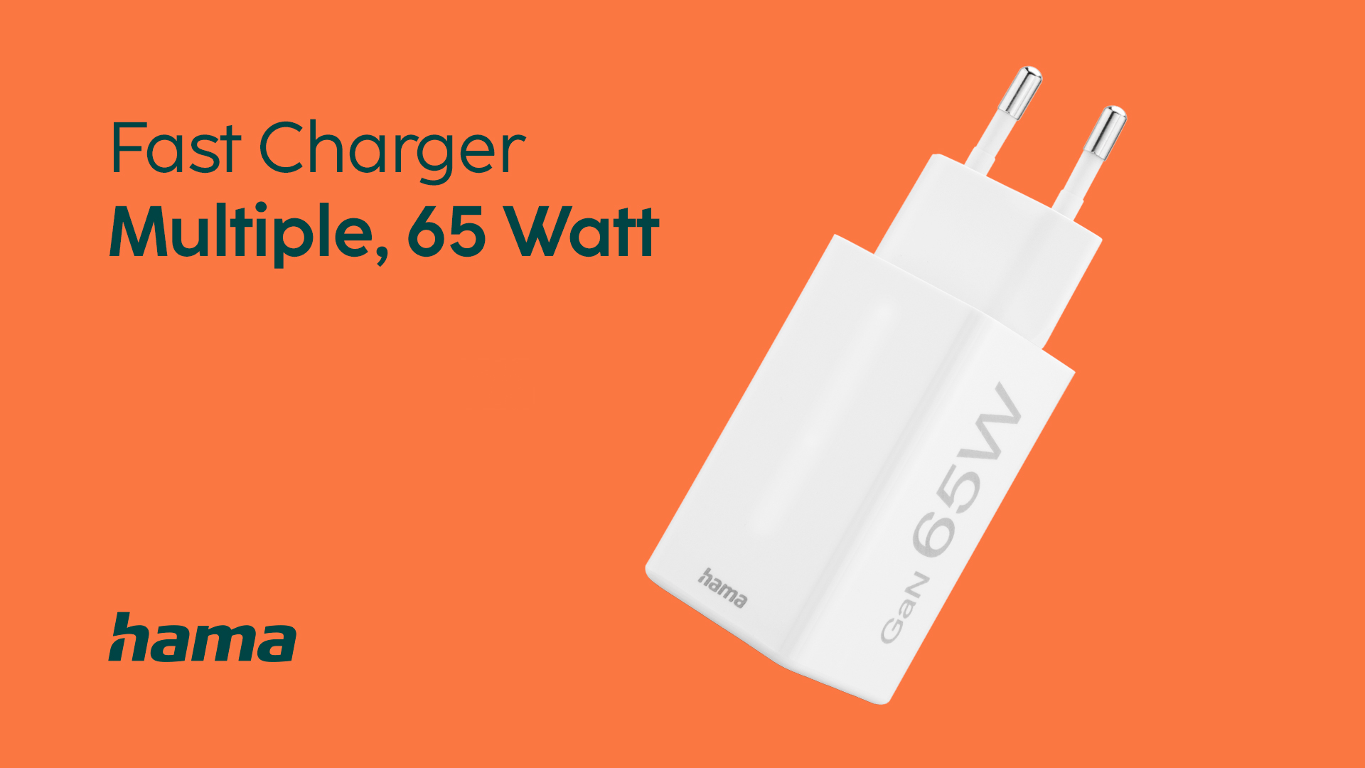 Hama Fast Charger | 3 Ports - 65 Watt