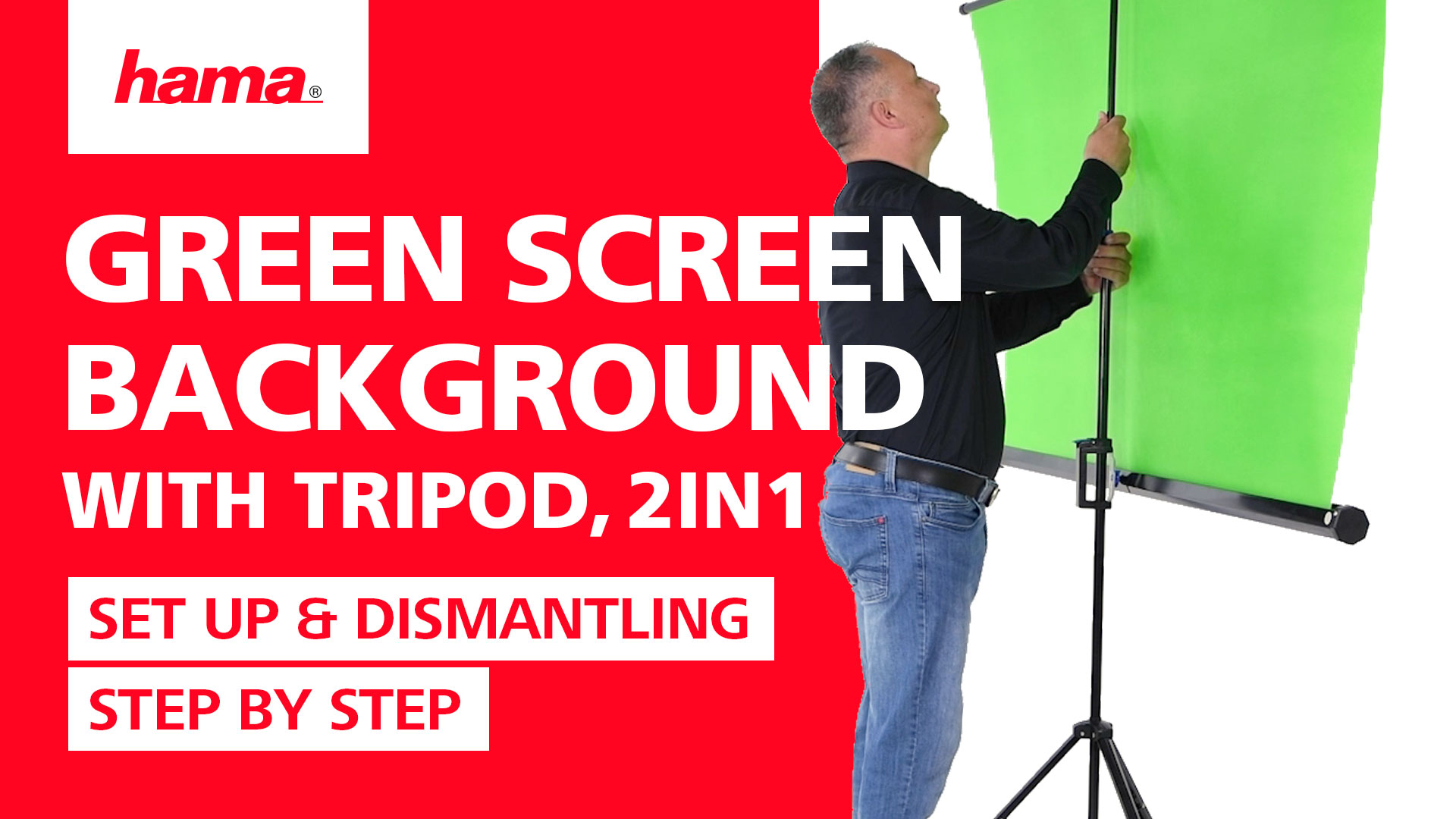 Hama "Stativ" Green Screen Background with Tripod